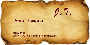 Jova Tamara névjegykártya